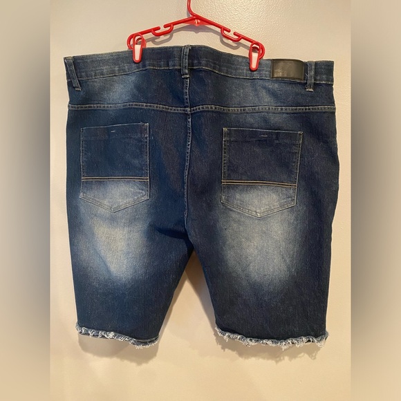 Y2K Vintage Southpole Jean Shorts Size 48 Stretch Jorts Grunge Skater Raw Hem - Picture 3 of 9